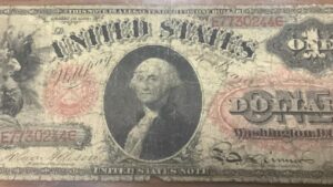 $26,400 auction record: your 1874 $1 legal tender note could be worth thousands 9 Check your change $26,000 with $1 note