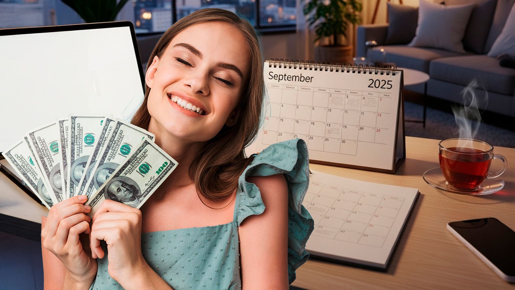cash rain September 4 $5,108 checks