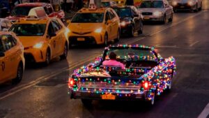 New York bans Christmas lights on cars and decorations that block headlights or license plates 40 decorate Christmas