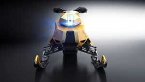 Burns hydrogen above snow — Futuristic motorbike rewriting winter rules and forgetting electric engines 11 Futuristic snowmobile burns hydrogen