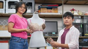 Two young students turned a humble aquatic plant into a lightweight breast prosthesis for cancer survivors 48 Brakong James Dyson Award