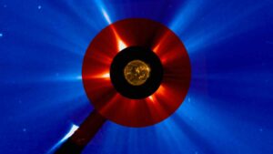 While we were all looking at the Moon, the Sun received an unexpected visitor and proceeded to blow it to pieces after vaporizing it 24 Sun gets unexpected visitor