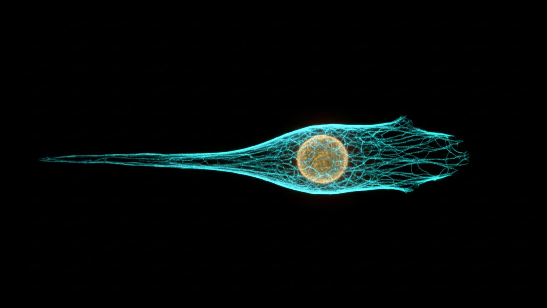 childhood cancer cells transforming into healthy muscle cells under microscopy light, new york lab