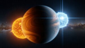 Scientists kept staring at one stretched out shape in deep space, and the sky inside it does something no forecast could predict 50 lemon-shaped giant planet with diamond rain orbiting a spinning neutron star