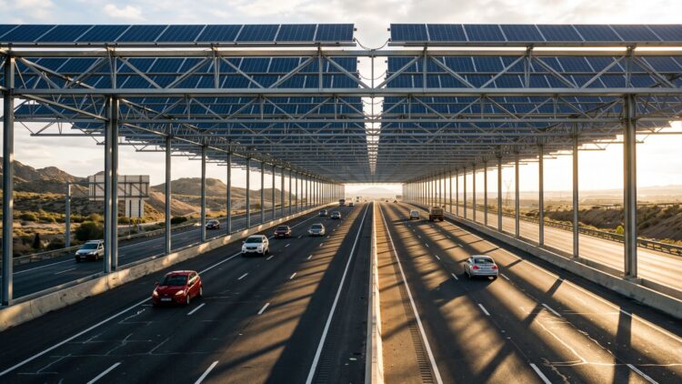They modeled solar roofs over all 3.2 million kilometers of the world's highways, and the panels would stop 150,000 deaths a year, something almost no one expects from a road 1 a long solar roof covering a highway with cars beneath