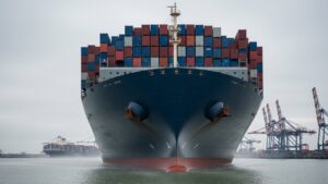 One ocean carrier says a $3.25 million charge will end its US routes for good, and the container ship carrying your groceries across the Pacific holds a secret from the night sky that almost nobody on the dock ever pictures 3 a massive container ship entering a US port on an overcast morning