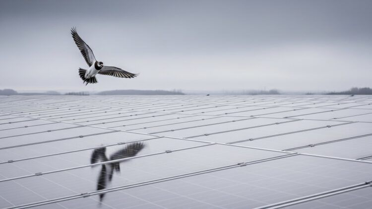 Solar farms now cover 37,000 square miles of Earth, and the 80,000-person company that built millions of those panels just discovered its biggest problem isn't the price crash but a bird doing something almost no one planned for 1 a migratory bird descending toward solar farms birds mistake for water, solar farms now