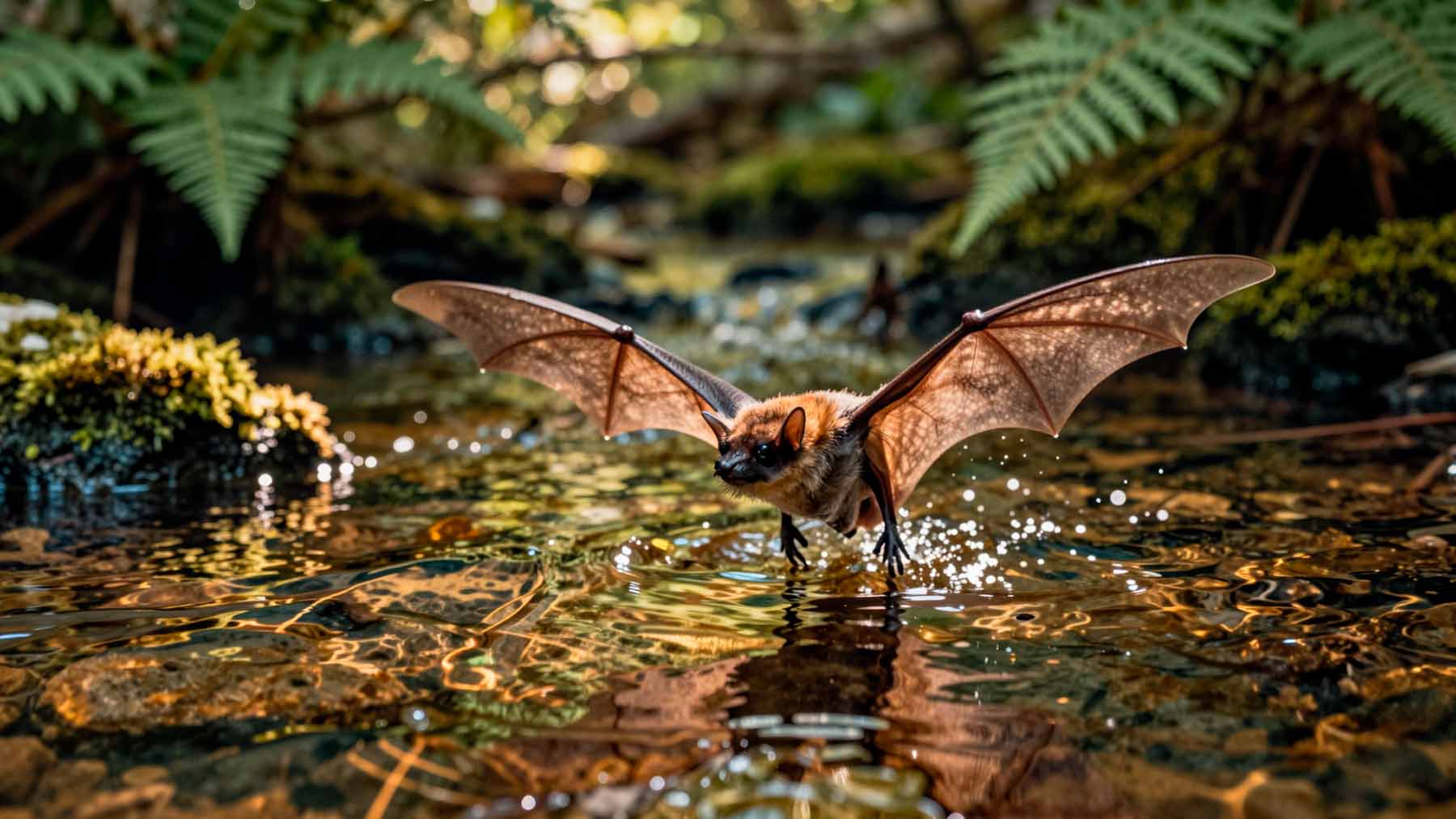 Bats were built to rule the skies, so when one fell into a creek and swam across it like an Olympic athlete, scientists had a lot of explaining to do 1 Bats were built to rule the skies so when one fell into a creek and swam across it like an Olympic athlete scientists had a lot of explaining to do