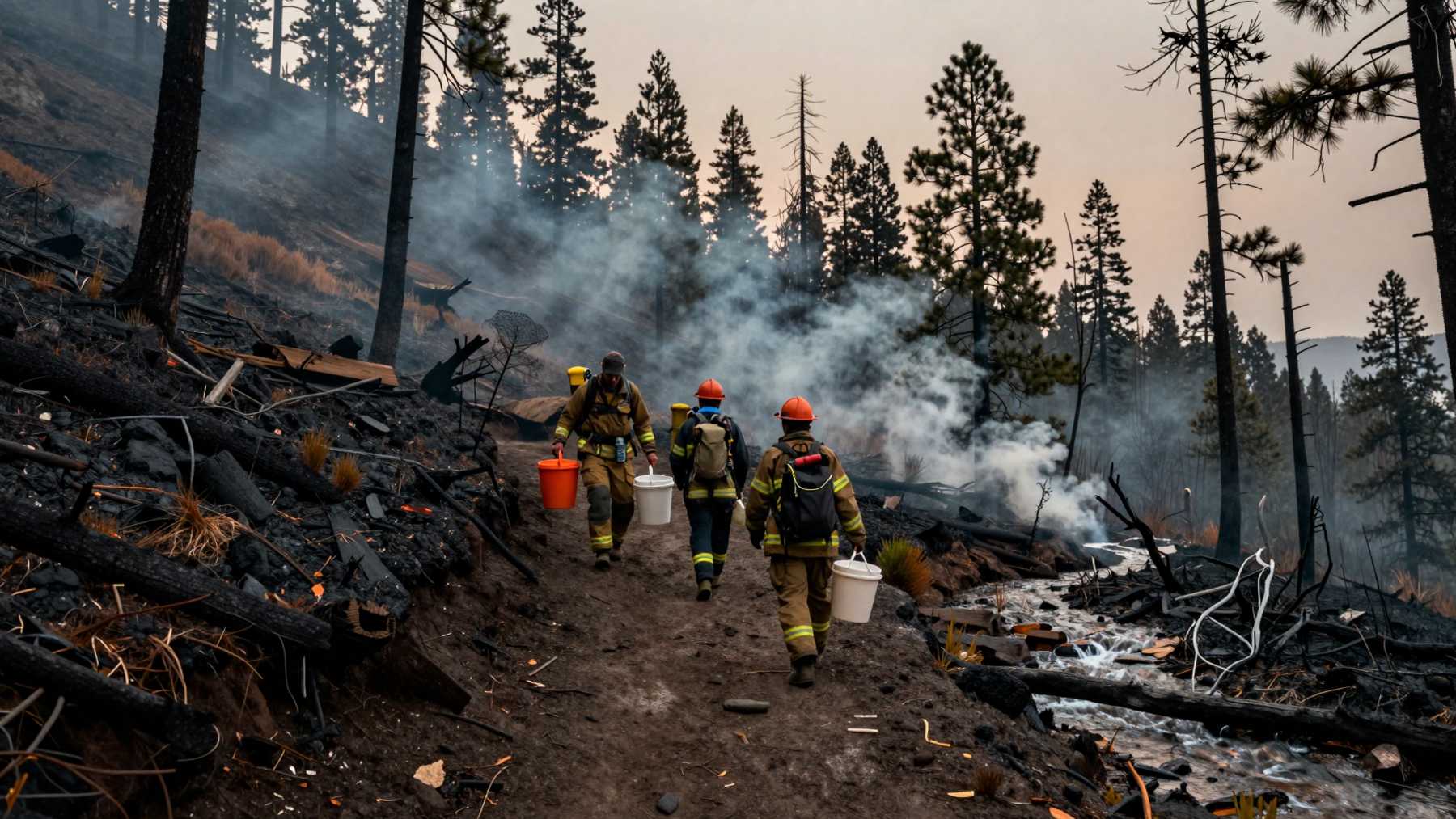 Hiking into an active wildfire zone with buckets a small team had hours to rescue the last wild population of a fish found nowhere else on Earth