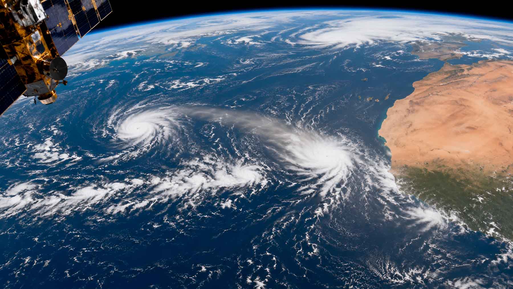 Hurricanes Fausto and Genevieve are raging in the Pacific Ocean, but NOAA satellites caught them being "born" thousands of miles away off the coast of Africa 1 Hurricanes Fausto and Genevieve are raging in the Pacific Ocean but NOAA satellites caught them being born thousands of miles away off the coast of Africa