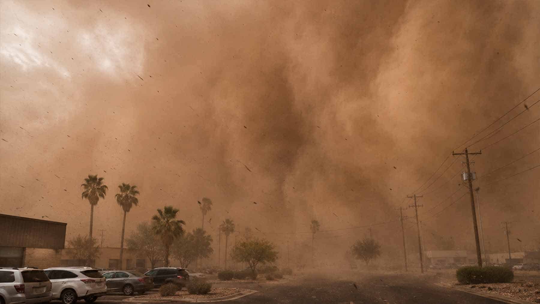 Arizona dust wall