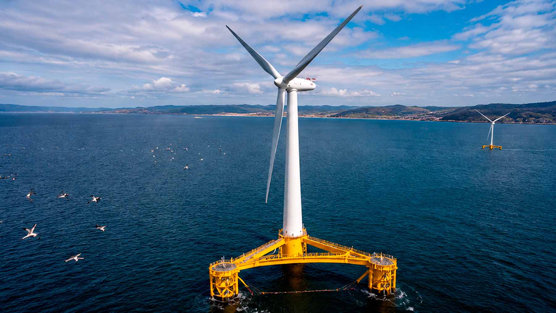 Scotland gave each of five floating turbines 10 electronic eyes, and now researchers want to see how birds dodge or interact with the blades before collisions happen 1 Wind turbine