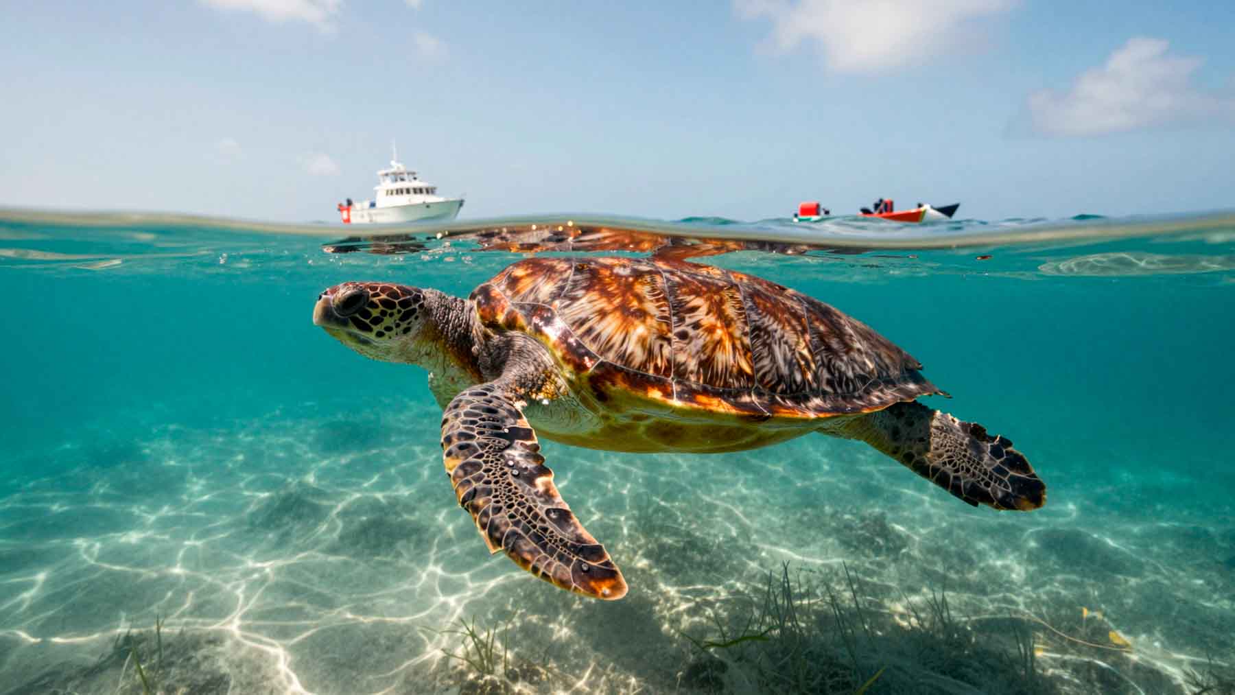 Timmy the turtle was swimming in helpless circles off the Florida coast after 80 years at sea, and no one could explain why 1 Timmy the turtle was swimming in helpless circles off the Florida coast after 80 years at sea and no one could explain why