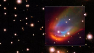 Dead star has powered an unusually energetic cosmic wake for more than 1,000 years 42 A dead star with no known power source has been blasting a cosmic wake into space for over 1000 years with enough