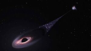 Black hole shredded a "super sun" with 400 billion times the Sun's energy and something strange appeared in the aftermath, a dense helium cloud racing toward Earth at over 3,700 miles per second as if part of the star had survived 56 Black hole shredded a super sun with 400 billion times the