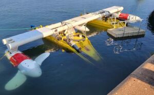 Wales backs tidal power system with submersible turbine rack designed for easier maintenance 2 INT Wales is backing a tidal power station with a built in escape trick the whole turbine rack can sink itself to the seabed 1