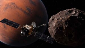 Japan is sending a probe to one of Mars' moons for the first time in history and the rocks it brings back could rewrite the history of the solar system by finally revealing whether Phobos is a captured asteroid or a fragment of Mars itself 57 Japan is sending a probe to one of Mars moons for the first time in history and the rocks it brings back could rewrite the history of the solar