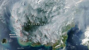 Indonesia's hidden underground fires are spreading like a slow "fever" beneath the world's largest tropical peatlands as El Niño drought and a drying Indian Ocean push the 2026 season toward a catastrophe that satellite sensors can barely see through the smoke 32 indonesiafiredetect amo 20260901 1