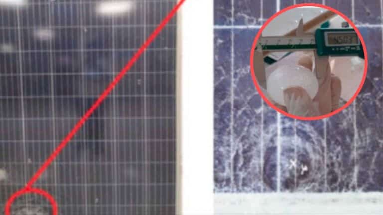 Hailstorm solar panels
