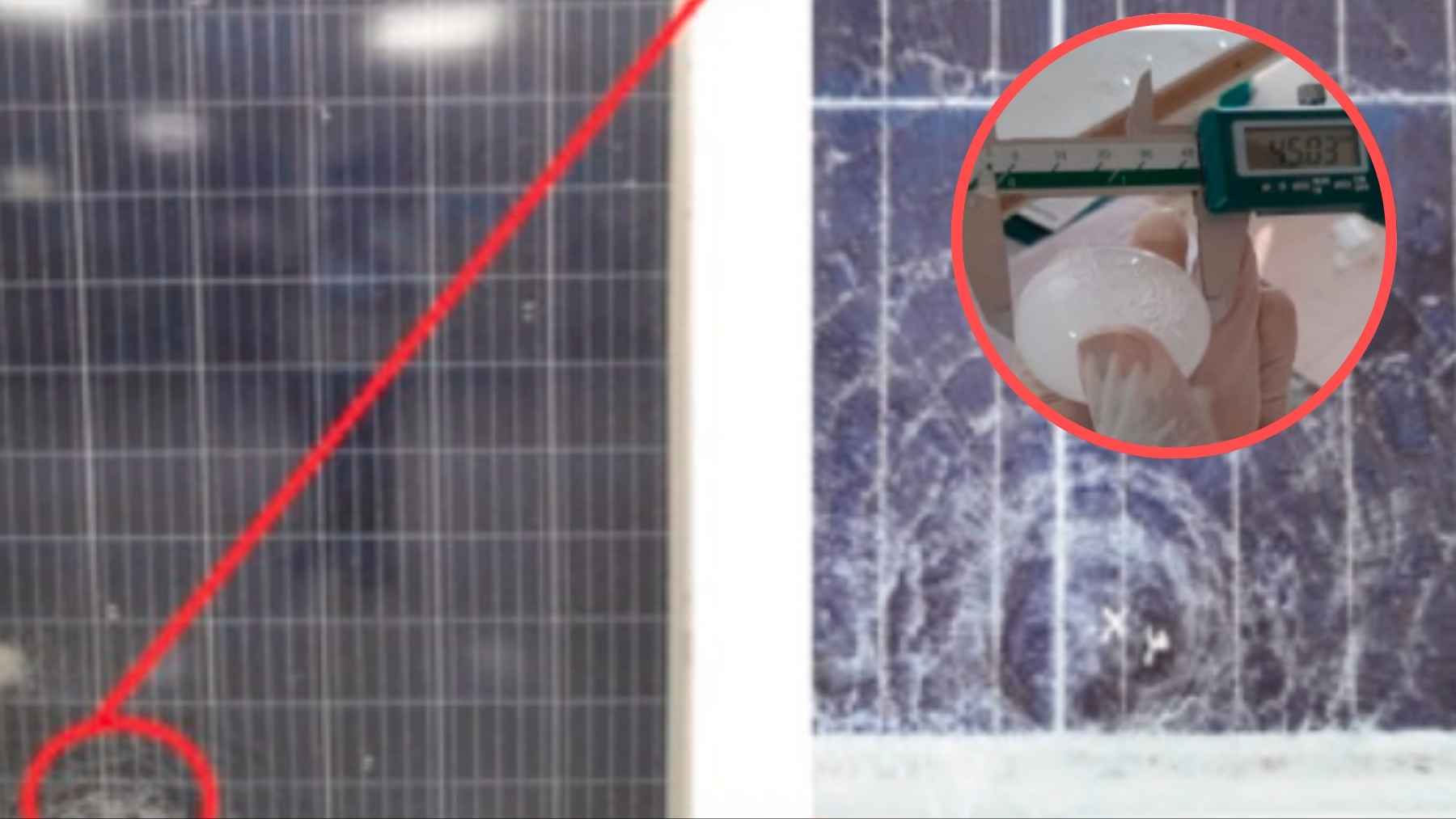 Hailstorm solar panels