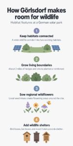 At Görlsdorf, a German solar park leaves a wide wildlife corridor and plants 2 miles of hedges between habitats 2 INFG At Gorlsdorf a German solar park leaves a wide wildlife corridor and plants 2 miles of hedges between habitats