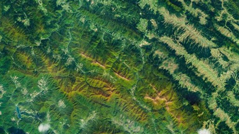 Poland s ancient mountain forests catch fire every autumn and a NASA satellite just captured the moment in stunning detail