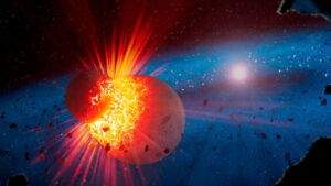 Webb detects signs of violent collisions between Mars-sized bodies in the glowing dust around distant young stars 20 Webb detects signs of violent collisions between Mars sized bodies
