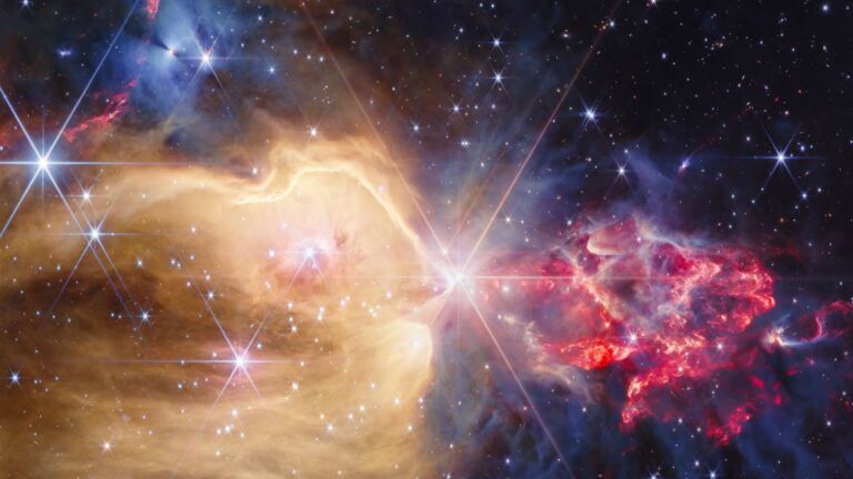 Webb lifted the cosmic curtain on a distant star nursery and found hundreds of newborn suns hidden inside