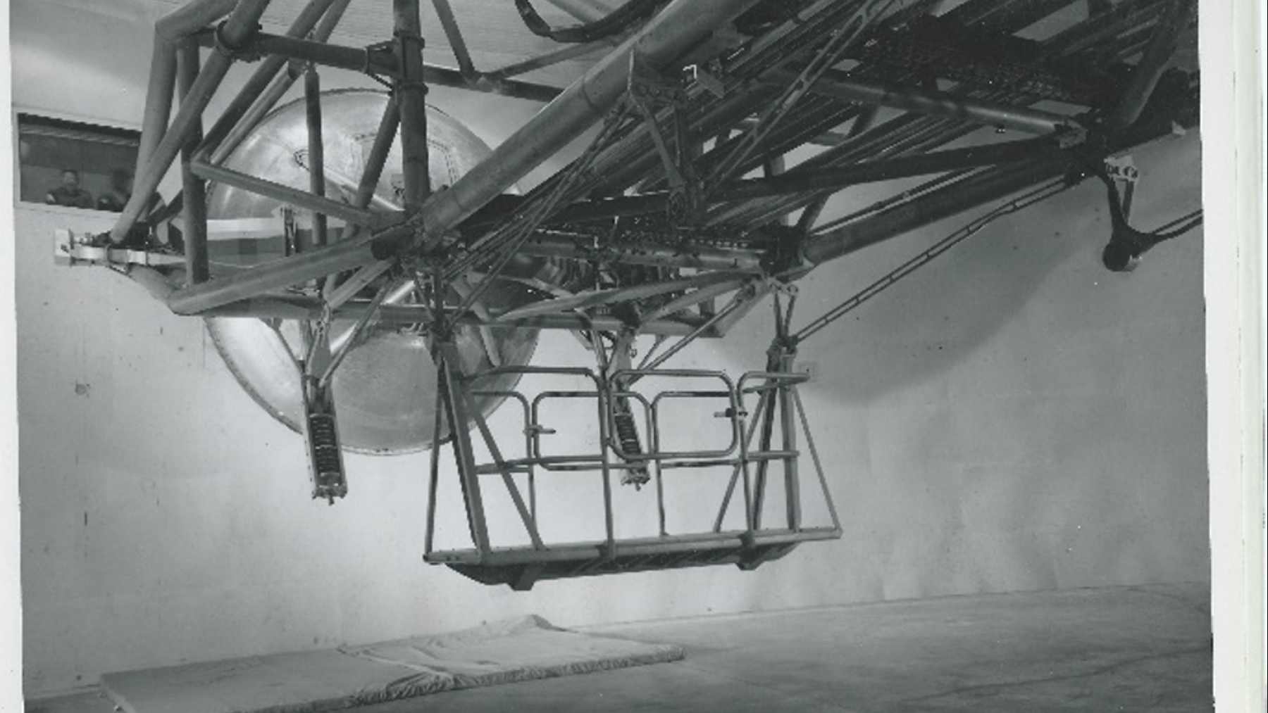 A recliner spun for 24 hours on a Pennsylvania centrifuge arm at double gravity, and the scientist riding inside came out extremely fatigued but able to walk and talk