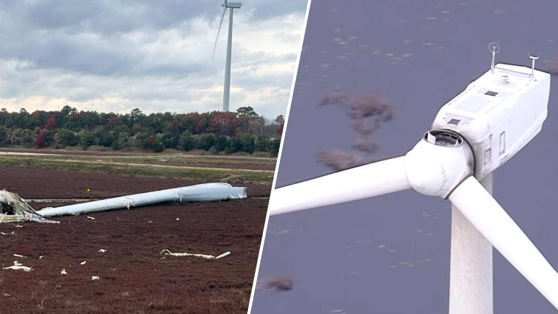 A truck grazes the tip of a 305 foot wind turbine blade at a small town crossing, and the load still reaches its hilltop site by noon