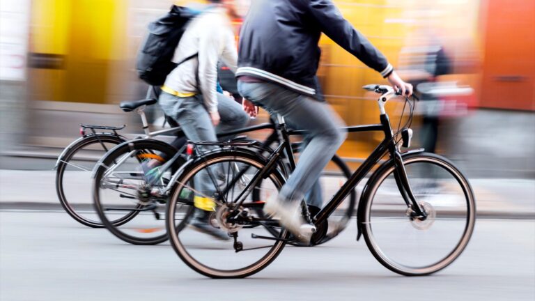 Bike riders in Liverpool