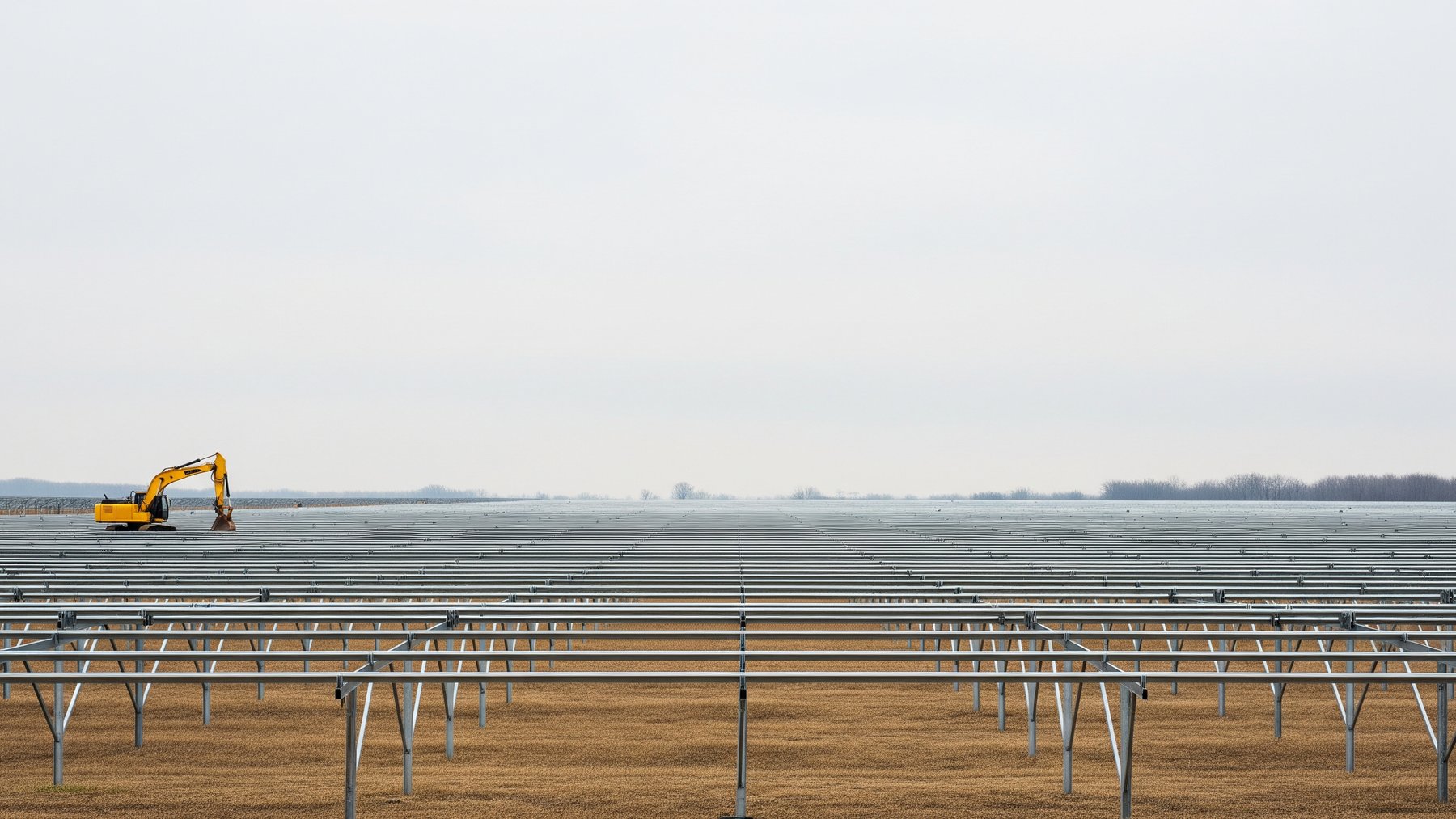 More than 200 US clean energy projects have been canceled or downsized, and the reason is not cheap panels but a $68 billion mix of grid gridlock and a closing tax window 1 empty solar farm racking frames in a Midwest field with solar projects scrapped, 216 clean energy