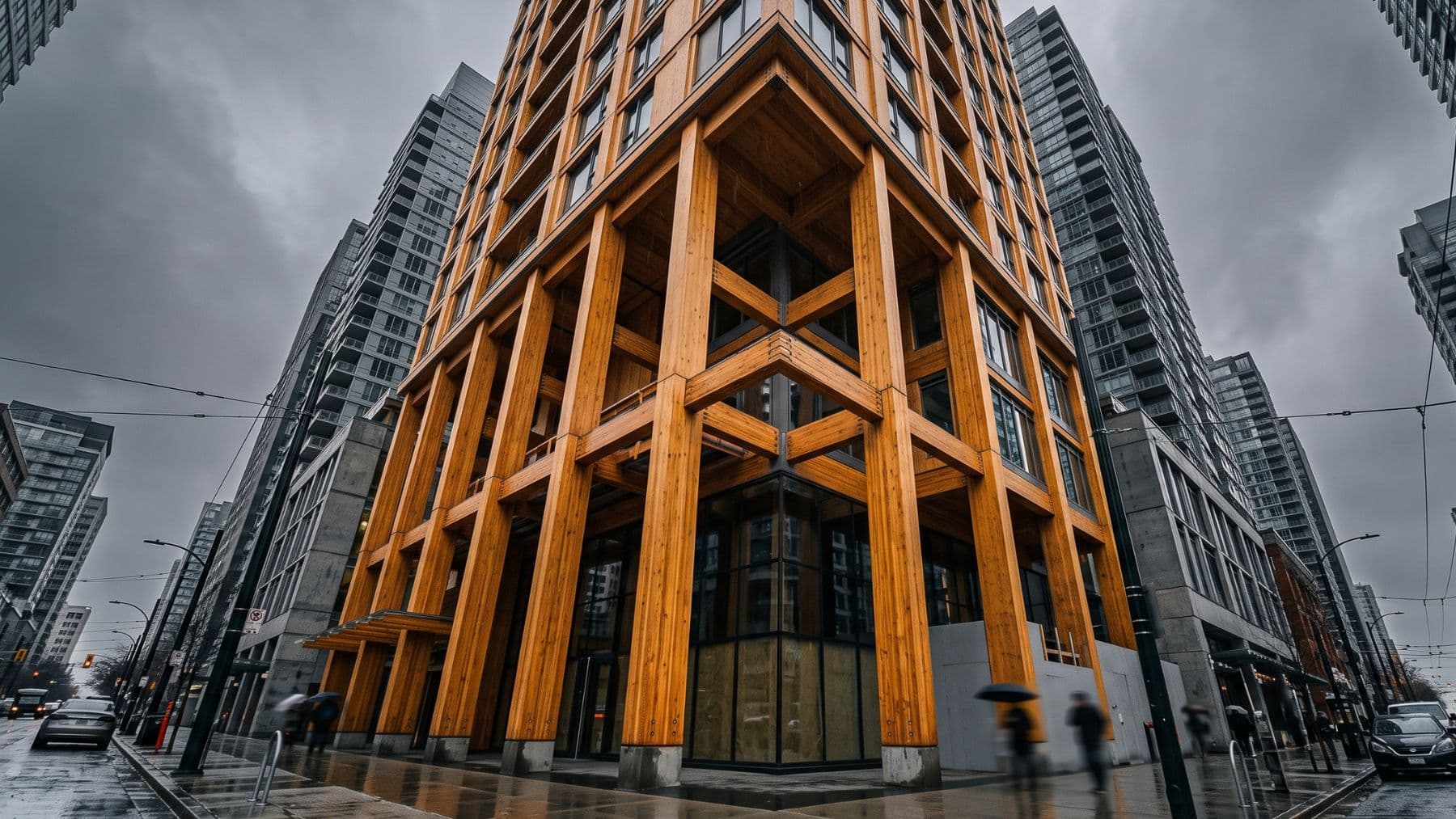 Milwaukee spent 5 years arguing about a mass timber tower, and the number that finally settled it came out of a fire lab in Madison instead of a city council chamber 1 Mass timber tower with exposed glulam columns among concrete high rises
