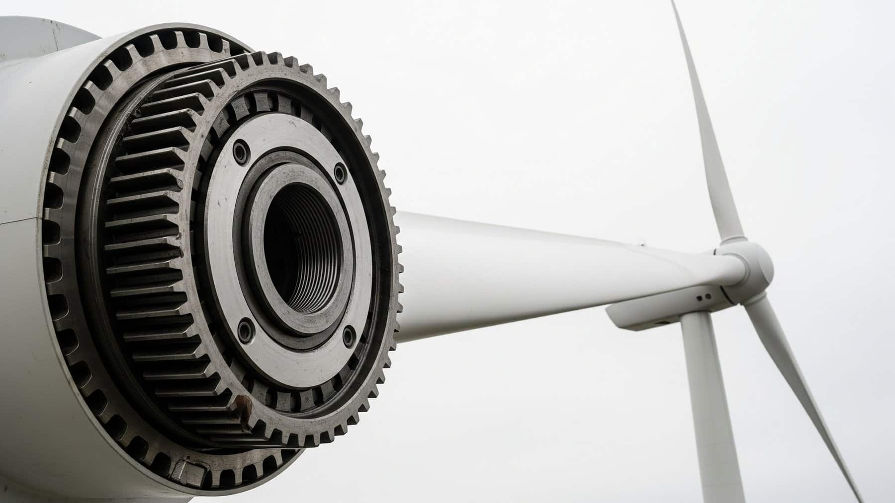 A wind turbine blade can weigh over 30 tons and its tip moves at close to 180 miles per hour, yet the hidden steel ring buried inside its root that twists it away from a storm is something almost nobody standing at the fence line ever imagines 1 close-up of a wind turbine pitch bearing inside a blade root hub connection, wind turbine blade