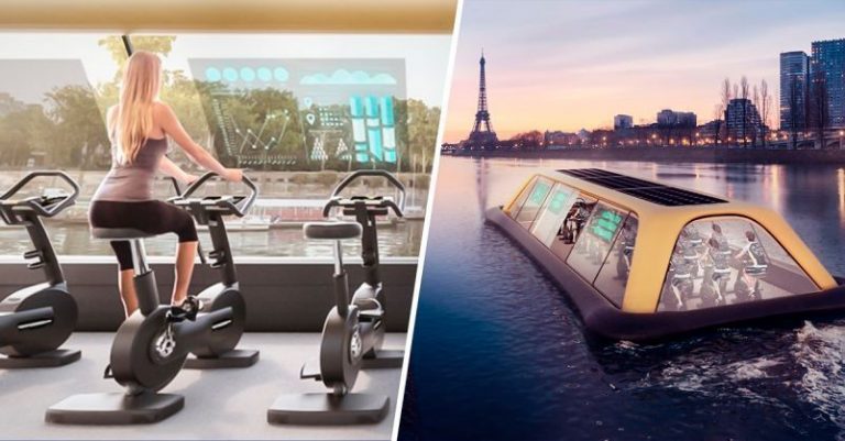 Gimnasio flotante en París utiliza energía verde generada por sus clientes 9 Gimnasio flotante en París utiliza energía verde generada por sus clientes