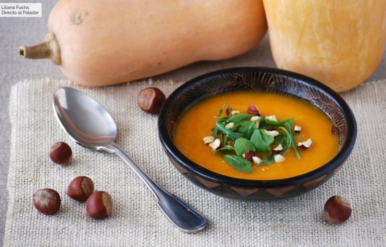 Receta deliciosa: Crema de calabaza a la sidra, con rúcula y avellanas 9 Receta deliciosa: Crema de calabaza a la sidra, con rúcula y avellanas