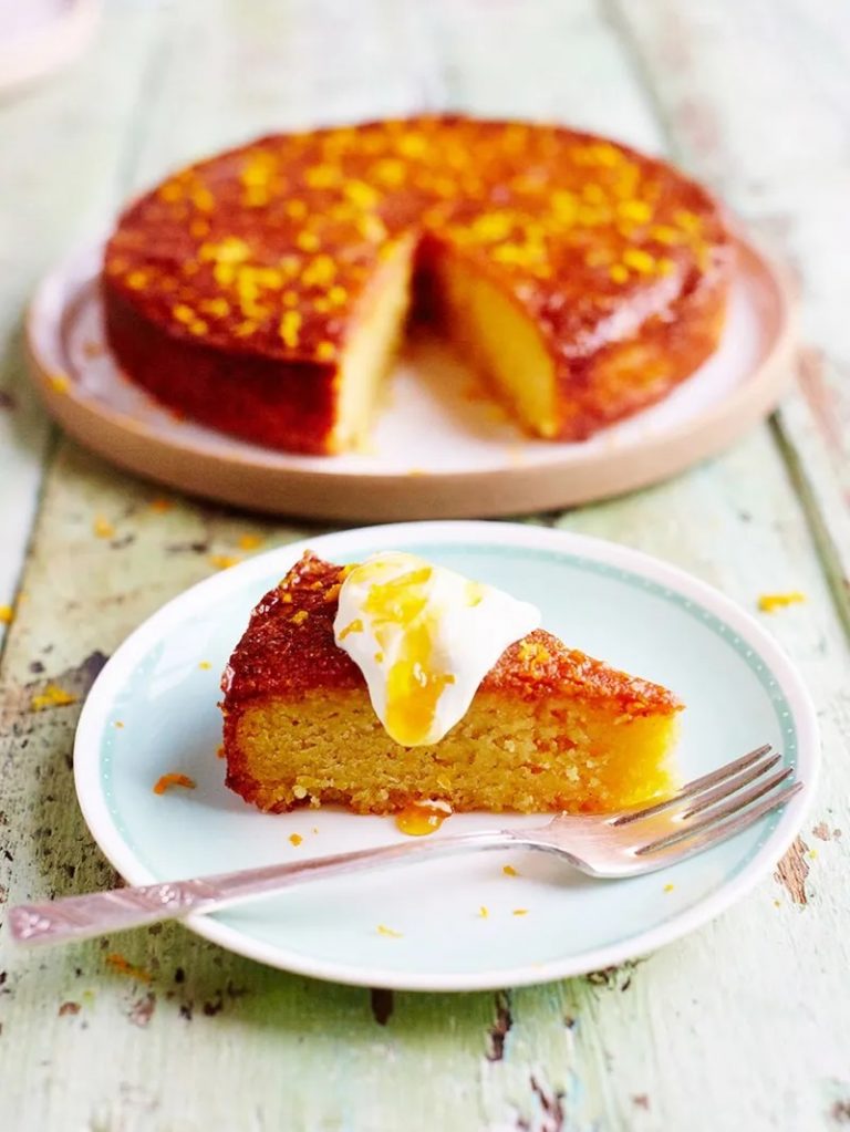 Pastel de naranja y polenta