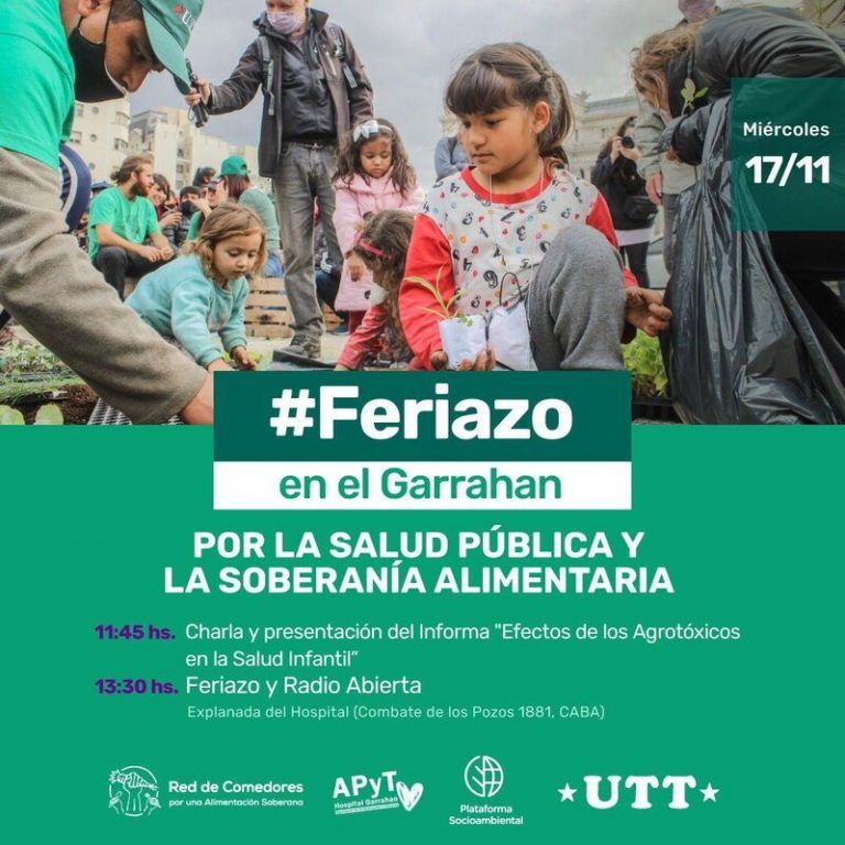 Realizan un feriazo para exponer datos alarmantes sobre el impacto de los agroquímicos en la salud infantil 2 Realizan un feriazo para exponer datos alarmantes sobre el impacto de los agroquímicos en la salud infantil