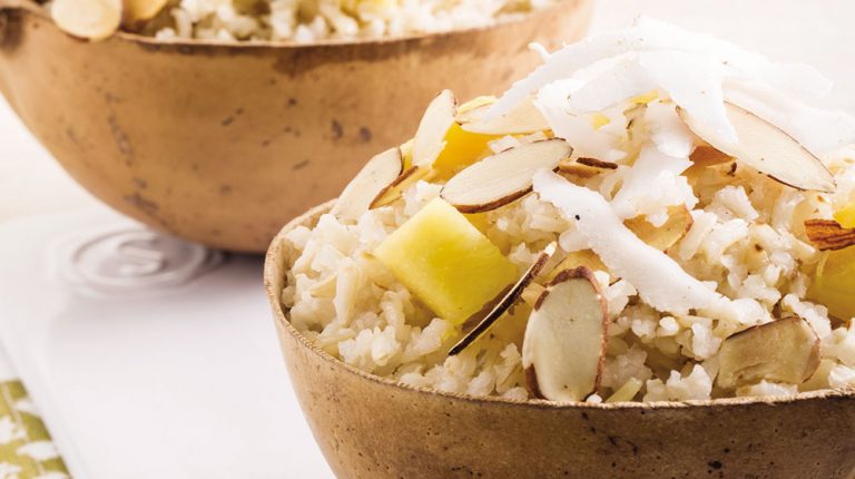 Desayuno saludable: arroz integral con piña y coco 10 Desayuno saludable: arroz integral con piña y coco