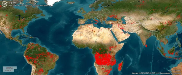 Mapa de incendios en tiempo real: nueva herramienta de la NASA