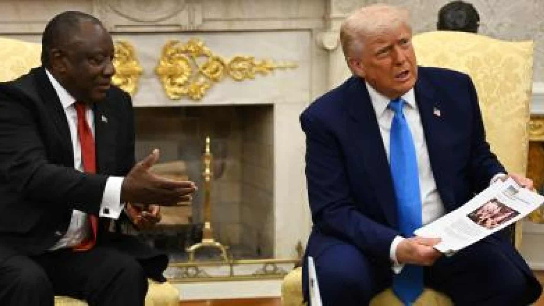 Trump y el presidente de Sudáfrica mantienen un tenso encuentro en la Casa Blanca