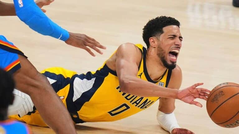 Tyrese Haliburton sufre fuerte lesión en final de la NBA 7 Tyrese Haliburton sufre fuerte lesión en final de la NBA