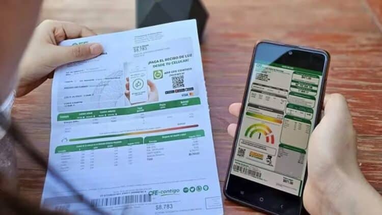 Recibo digital de la CFE boleta