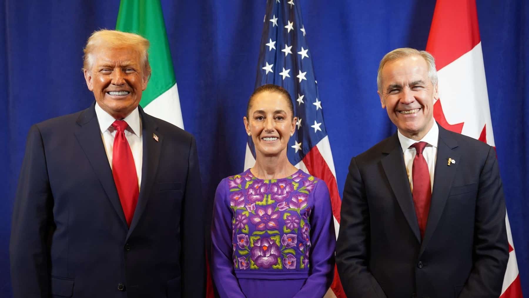 Sheinbaum, Carney y Trump se reúnen tras el sorteo del Mundial 2026