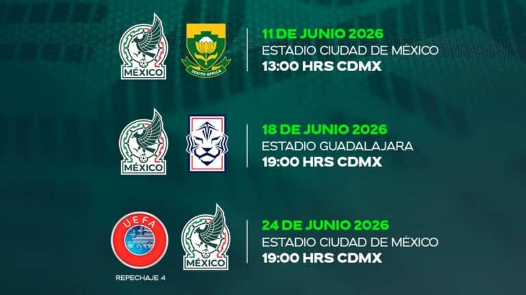 Partidos de México en el Mundial 2026: se dieron a conocer días, horarios y sedes 10 Partidos de México en el Mundial 2026: se dieron a conocer días, horarios y sedes