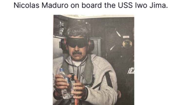 La Casa Blanca divulga la primera imagen de Nicolás Maduro tras su secuestro 3 La Casa Blanca divulga la primera imagen de Nicolás Maduro tras su secuestro