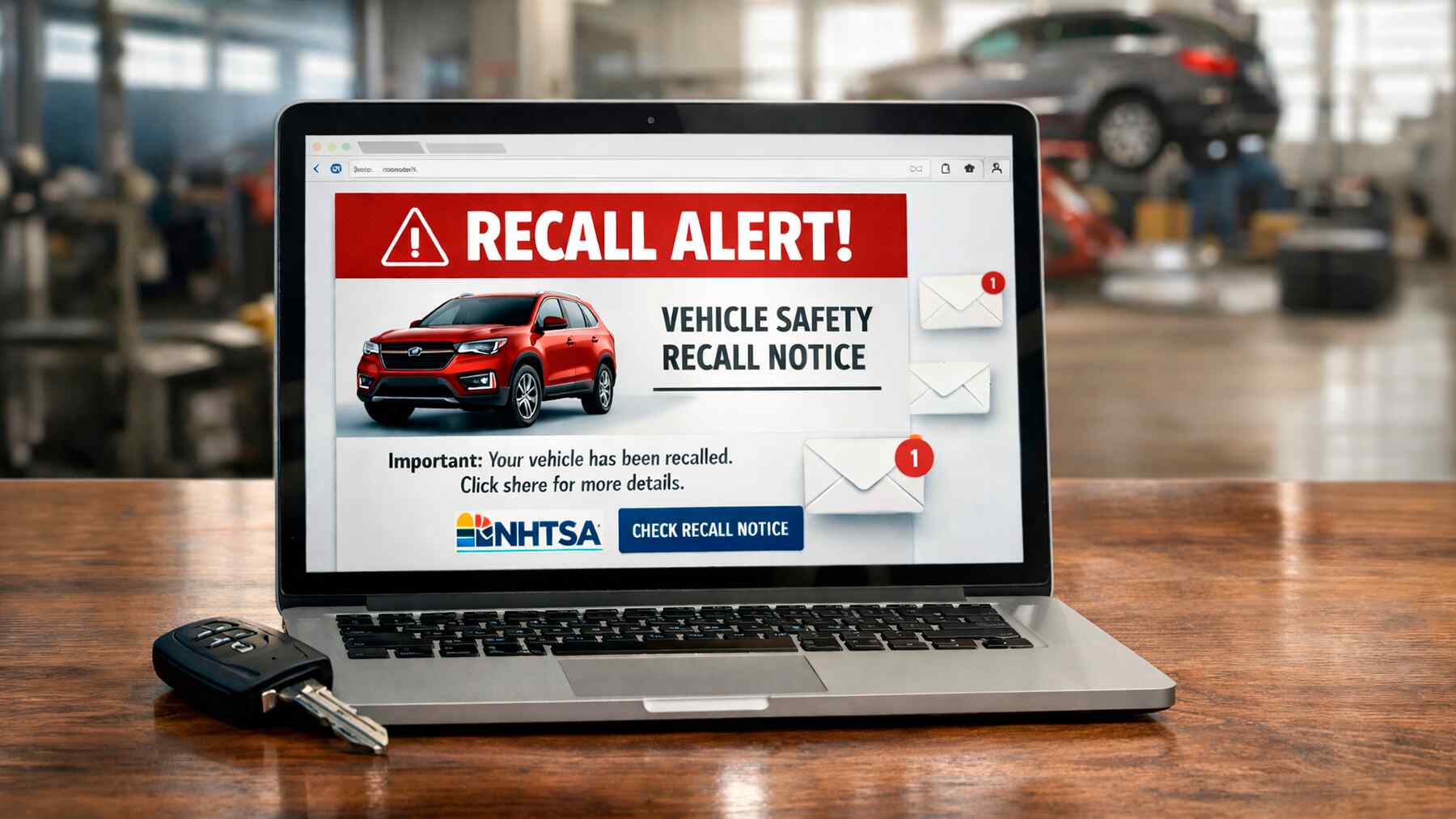 Alertas de recalls por email: Cómo suscribirte a la NHTSA para recibirlas