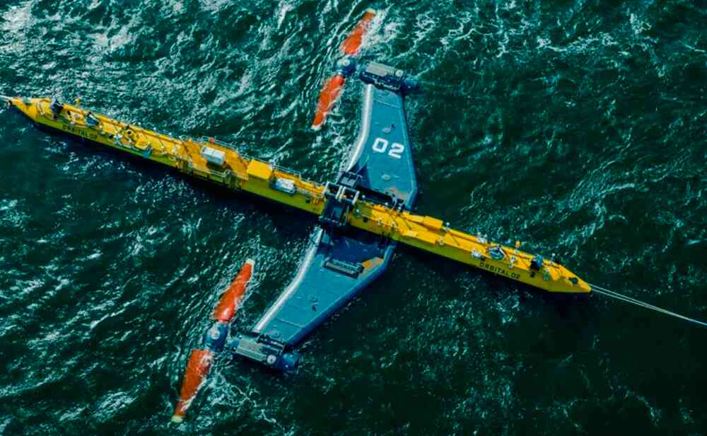 Construyeron una máquina de 74 metros que luce como un avión y la dejaron flotando en aguas escocesas: Puede generar hasta 2 MW y abastece a aproximadamente 2000 hogares 2 Orbital Marine Power